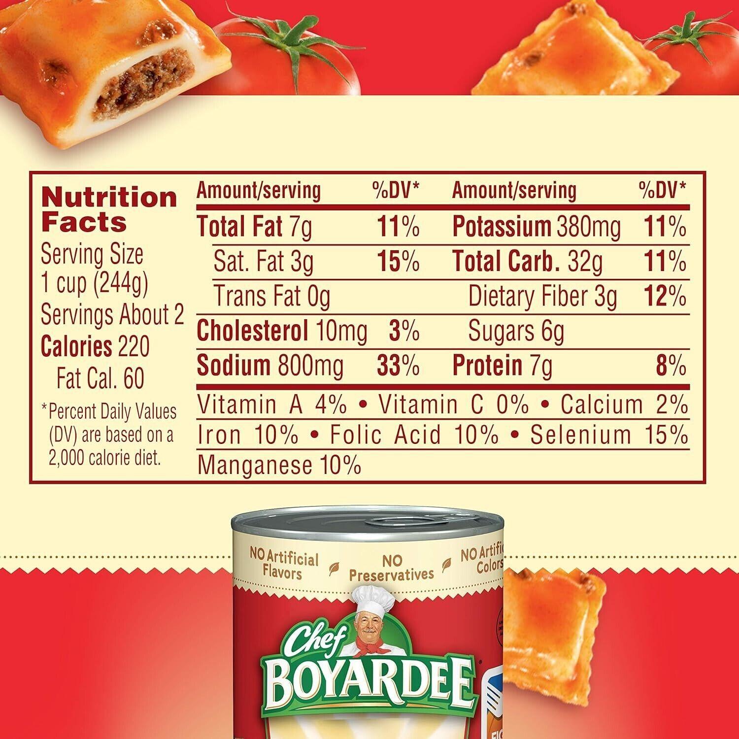 Chef Boyardee Beef Ravioli, 15 Oz, 4 Pack Free Shipping