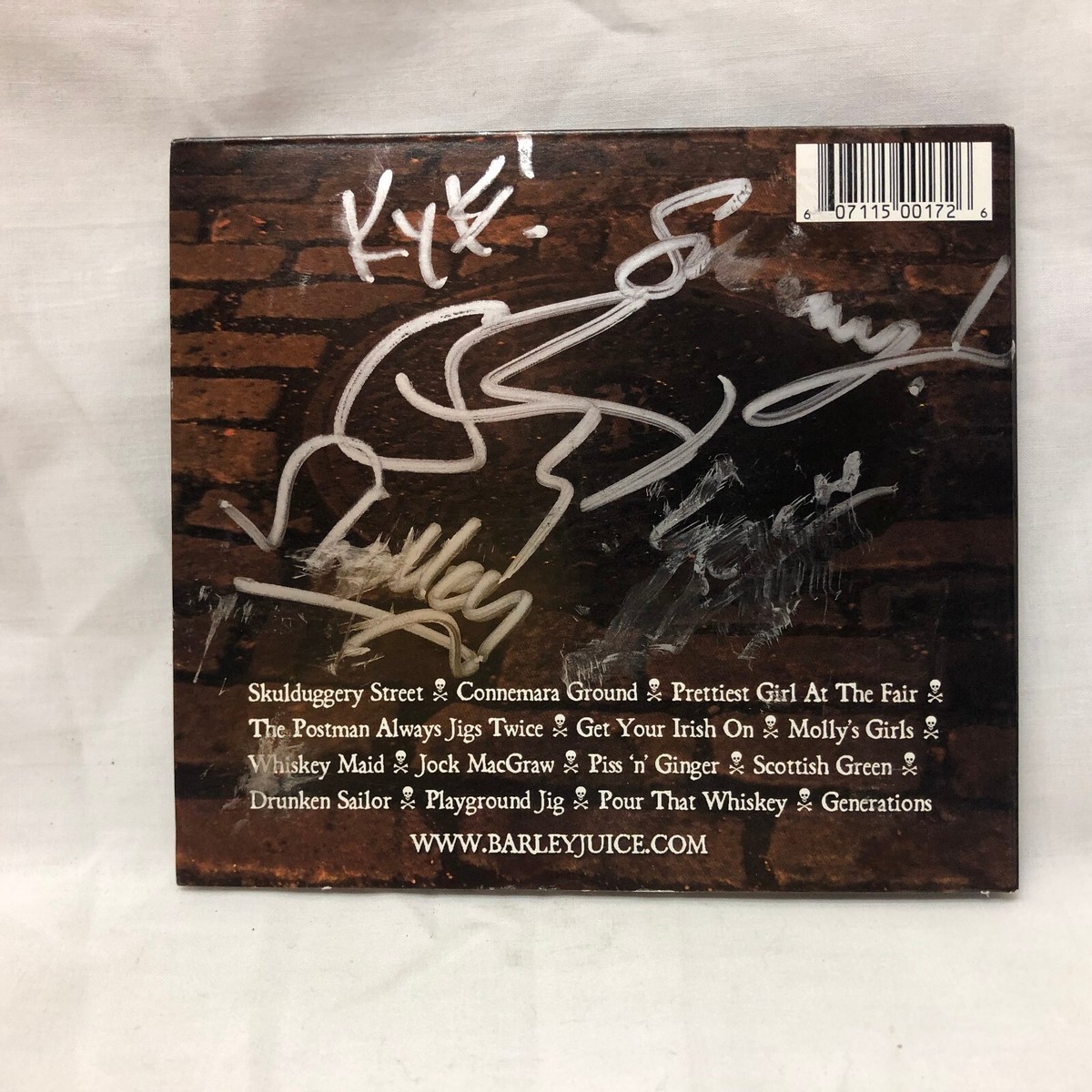 Barleyjuice CD Skulduggery Street Signed Cover 607115001726