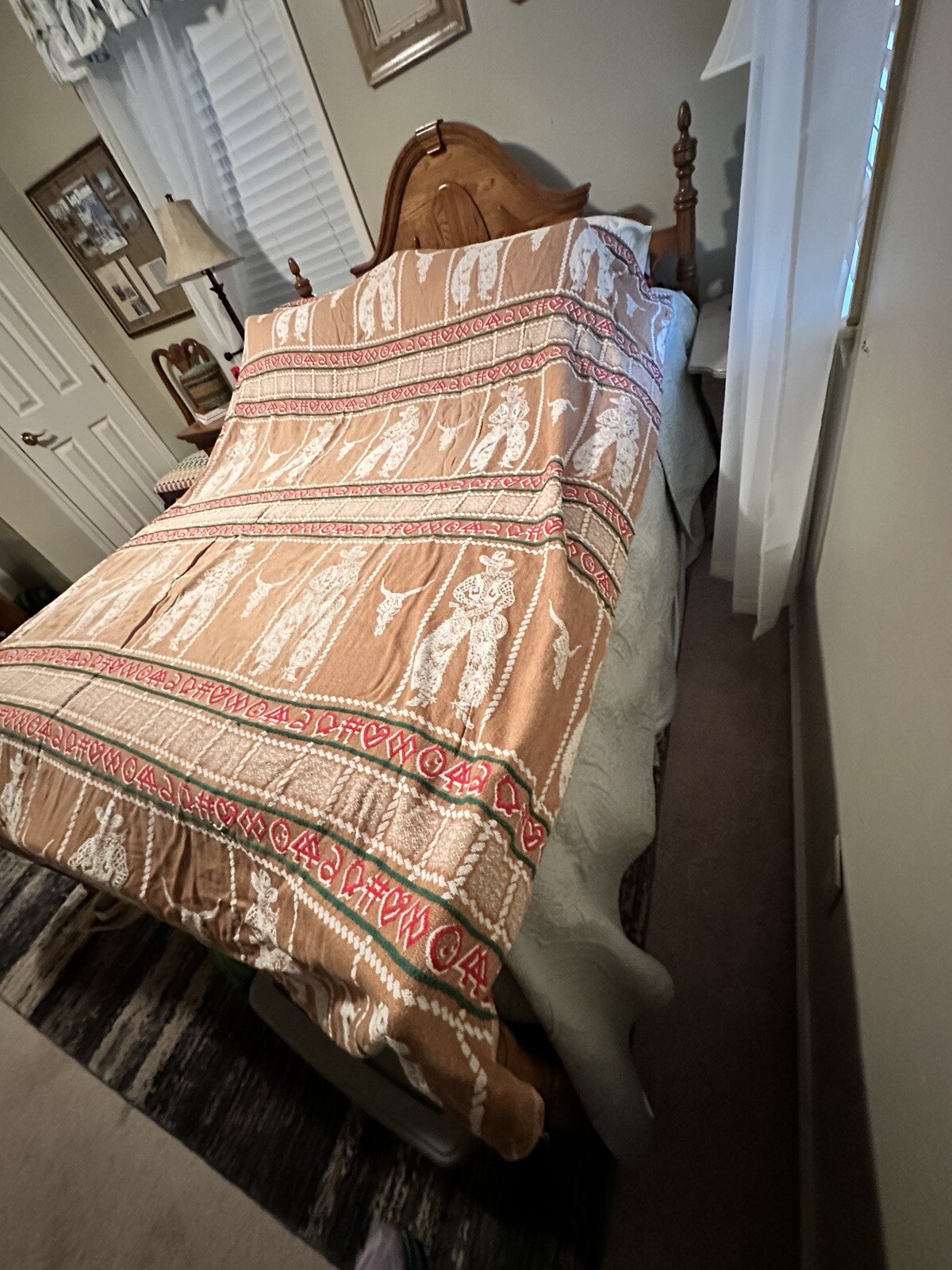 Bates Disciplined Bedspread Vintage Cowboy And Steer Brands 1950s RARE! eBay