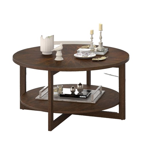 Black IKEA Gualöv Round Storage Table w/ removable top and storage