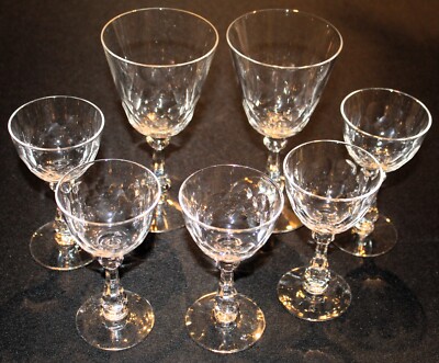 Cambridge Strathmore set Of 5 Liquor Cocktails & 2 Water Goblets