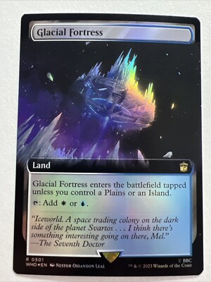MtG Doctor Who Glacial Fortress Foil Extended Art Magic Gathering R 0501