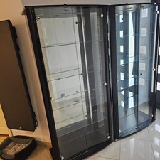 armoire vitrines laquées noires 