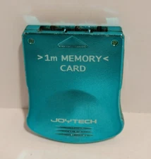 JoyTech 1M 1MB 1 Megabyte PlayStation PS1/PS2 Memory Card - Metallic Blue/Green