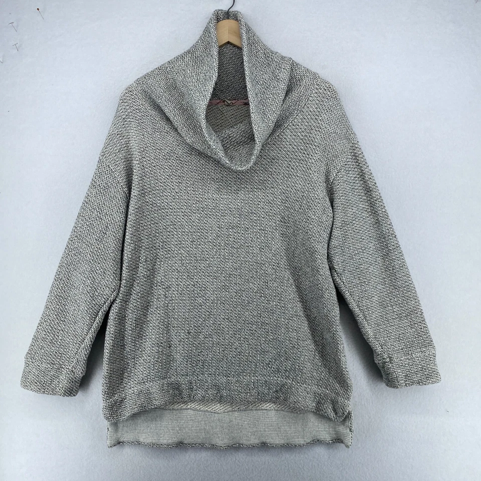 DOLAN Sudadera M Túnica Capucha Cuello Manga Larga Pullover Mezcla Algodón Gris EE. UU. Foto 2 de 4