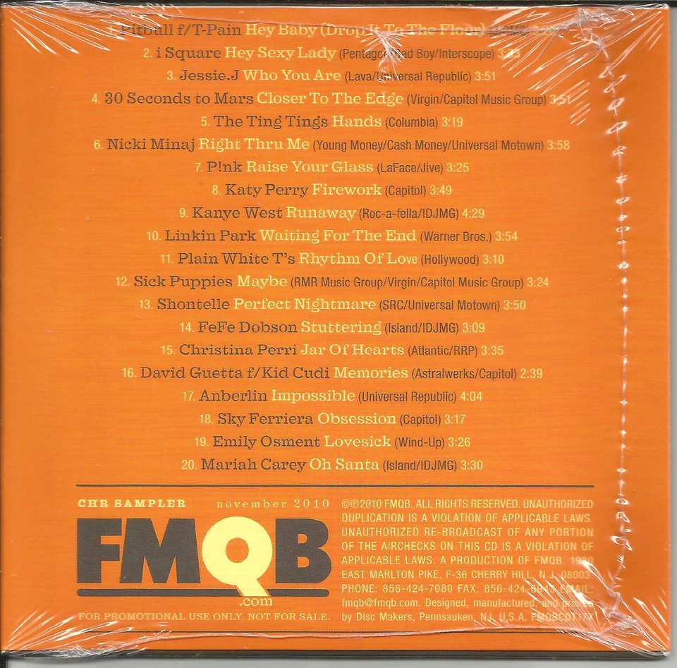 PROMO CD MARIAH CAREY Pink KATY PERRY Nicki Minaj LINKIN PARK Anberlin JESSIE J Foto 2 de 2