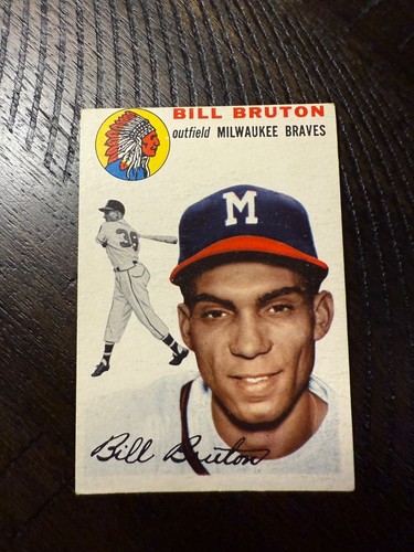 1954 TOPPS BASEBALL CARD #109 BILL BRUTON EXMT !!!!!!!!!