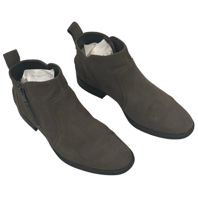 UGG AUREO BLACK SUEDE ANKLE BOOTS SIZE 5 UGG Aureo Black Suede Short Boots 1094889 Outside Zipper | eBay main image 3