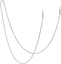 Stainless Steel Eyeglass Holder Chain 80cm Eyeglass Necklace Chain Silver