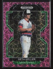 Seth Keller 2022 Panini Prizm Draft Picks #PDP185 Neon Pink Velocity