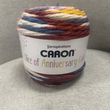 Caron Yarn Slice of Anniversary Cake In Book Club Super Bulky Rainbow Acrylic