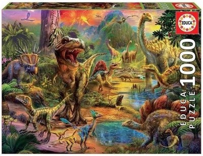 Educa - Puzzle 1000 Teile für Erwachsene | Land der Dinosaurier, 1000 Teile 