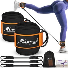 HPYGN Ankle Resistance Bands with Cuffs, workout equipment, 1-Orange