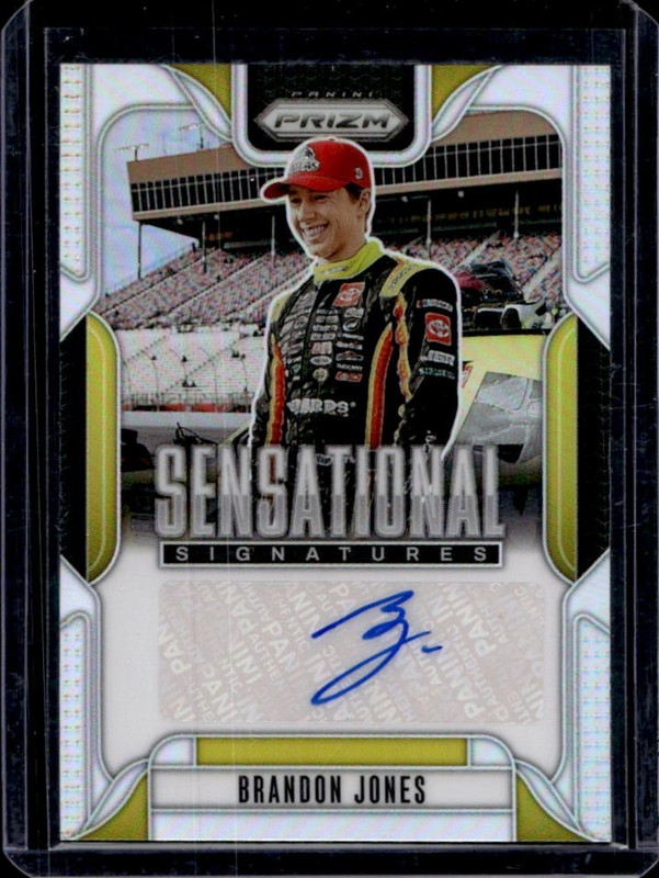 2025 Panini Prizm NASCAR Brandon Jones Sensational Signatures Auto Autograph #44