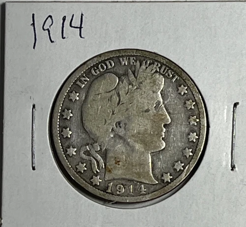 1914 Barber Half Dollar : Very Good Details