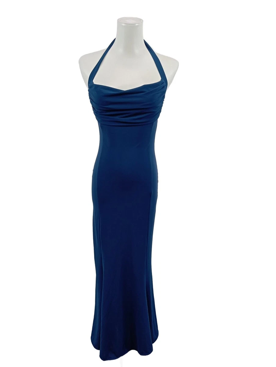 Blue Dress Vestito Blu Lungo Zara VESTITO LUNGO HALTER Blu Marino ZARA Italia Italy Blue Dress Vestito Blu Lungo Zara VESTITO LUNGO HALTER Blu Marino ZARA Italia Italy