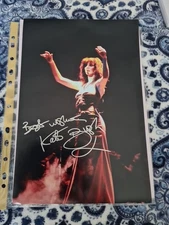 KATE BUSH BEAUTUFUL 12"X8" SIGNED COLOUR PHOTO WITH CERTIFICATE OF AUTHENTICITY