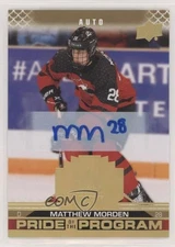 2022 Team Canada Juniors Pride of the Program Signatures Matthew Morden Auto