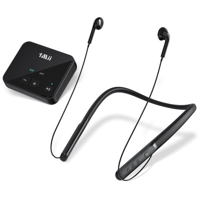 Wireless Headphones for TV, Wireless Neckband Earbuds for TV Watching for Sen...