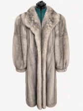 Natural Sapphire Mink Full-Length Coat   Women  s Medium/Large Vintage Fur