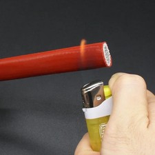 Silicone / Fibreglass Fire Sleeving Protective Heat Shield Sleeve Red 4mm-100mm