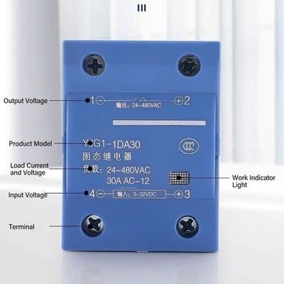 Single Phase Solid State Relay DC 3 To 32V Input AC24 To 480V Single Phase SET
