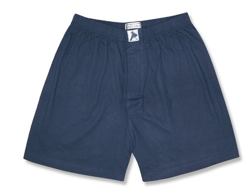 Biagio Mens Solid NAVY BLUE Color BOXER 100% Knit Cotton Shorts size 2XL