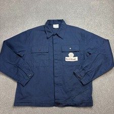 VTG French Jacket Adult Large Blue Work Chore Canvas Outdoors Military Men