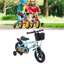 12in Kids Bike Stable Riding High Carbon Steel Frame Baby Bicycle With Training