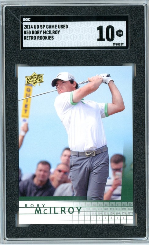 2014 Upper Deck SP Game Used Rory McIlroy #R50 Retro Rookies SGC 10