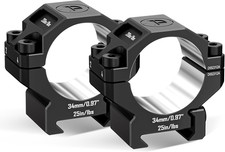 6061 Precision Scope Rings, 1" 30Mm 34Mm Pre-Lapped, Picatinny