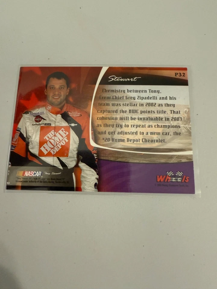 2003 Wheels American Thunder - Dream Team Tony Stewart #P32 Sample - Image 2 of 2