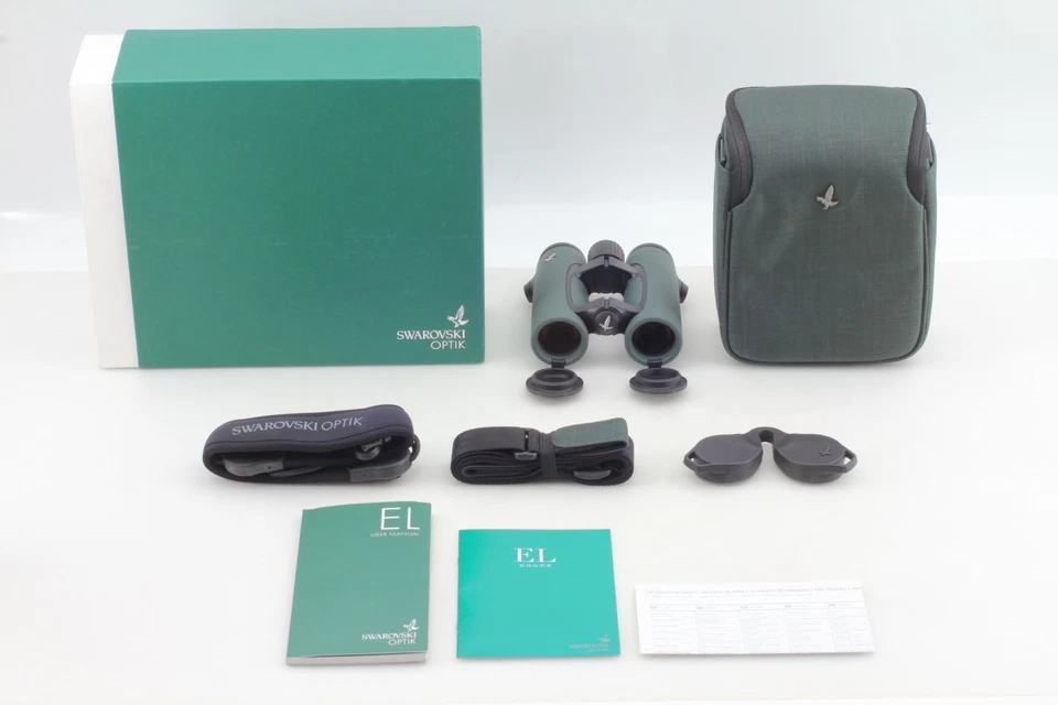 "UNUSED w/ Box & Case" Swarovski EL 10x32 SV 8.0° Binoculars Green From JAPAN - Image 3 of 4