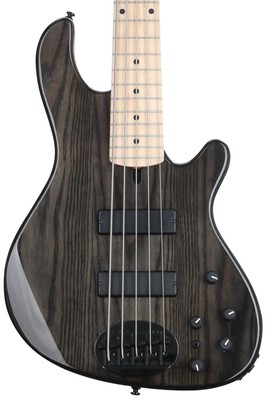 Lakland Skyline 55-OS Offset Bass Guitar - Trans Black with Maple Fingerboard