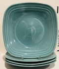 Fiesta Square Plate Fiestaware Dinner Plates Set of 4 Turquoise 10.75"