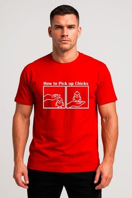 How To Pick Up Küken lustige Grafik T-Shirt, Neuheit sarkastischer Witz Herren T-Shirt