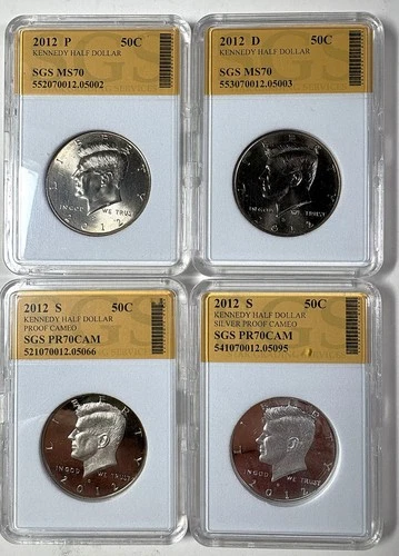 2012-P D S & S KENNEDY SILVER+CLAD PROOFS + PHILADELPHIA/DENVER MINT PERFECTION