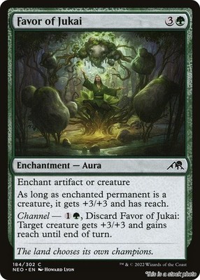 MTG Favor of Jukai Card #184 Kamigawa: Neon Dynasty LP Magic