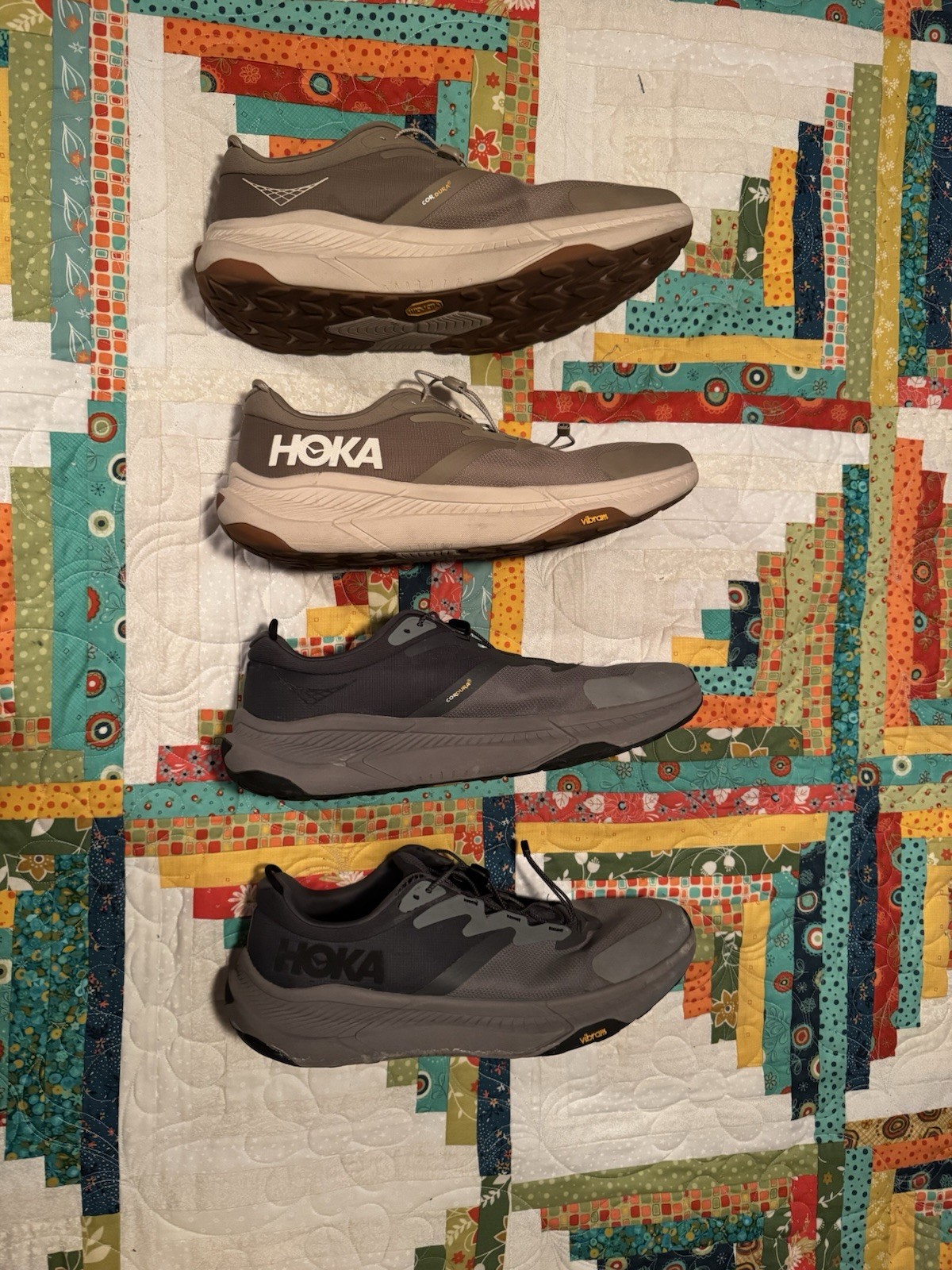 SAOLA DUE PAIA TAGLIA 15 D Trasporto HOKA Grigio e Beige Ottime condizioni RARO