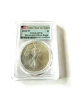 2020-W $1 Silver Eagle Burnished PCGS SP70 First Day of Issue - Flag Label