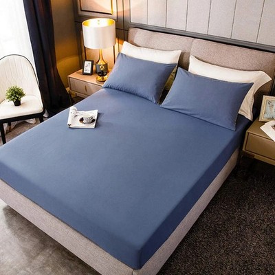 Queen Size Premium Cotton Fitted Sheet Only - 300 Thread Count Pure Natural C...