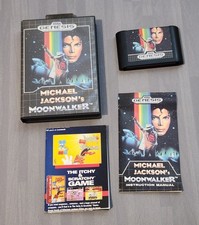 Michael Jackson's Moonwalker (Sega Genesis, 1990) Complete In Box With Manual