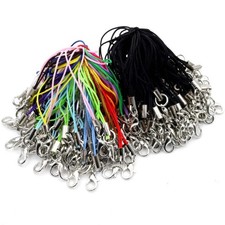 100pcs Lanyard Lariat Strap Cords Lobster Clasp Rope Keychains Hooks Mobile Set