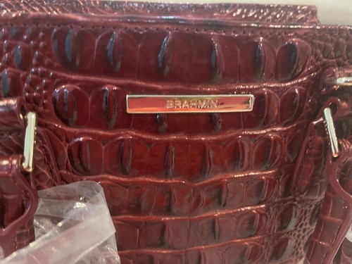 BRAHMIN MINI PRISCILLA Cranberry Purse NEW WITH TAGS and Dust Bag . - Picture 7 of 11