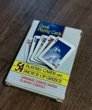 Ancien jeu de 54 cartes, GREEK Playing Cards With Photos Of GREECE POKER
