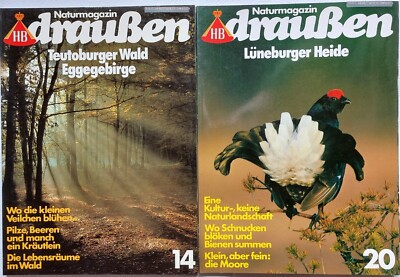 HB Naturmagazin Draußen Nr. 14 Teutoburger Wald, Egge. + Nr.20  Lüneburger Heide