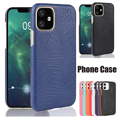 For iPhone 12 Mini Pro Max Crocodile Leather Case Phone Cover