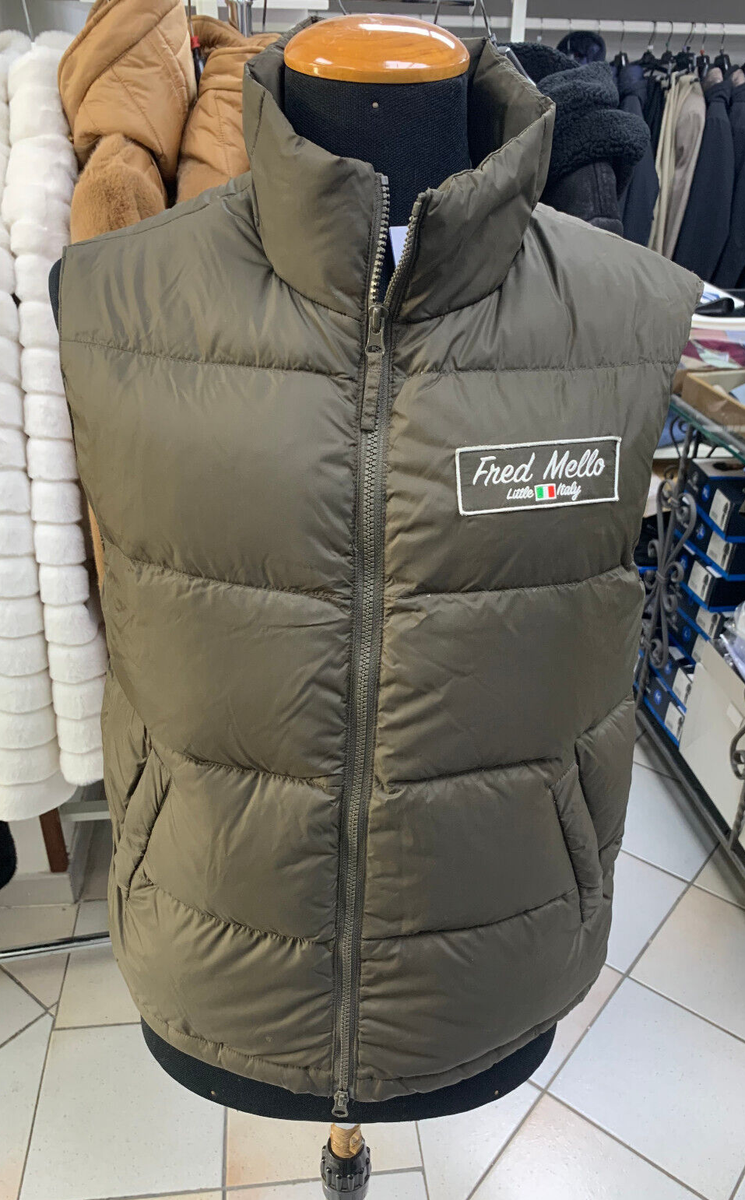 Gilet Piumino Uomo Fred Perry Smanicato Piumino Giubbotto Uomo