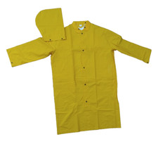 Plastex Yellow Rain Jacket Coat Industrial Heavy Duty Rainwear XXL NOS