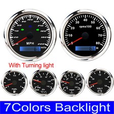 85mm GPS Speedometer 200MPH Tacho 8000RPM&52mm Fuel Gauge Temp Volt Oil Pressure